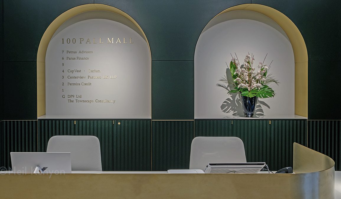100 Pall Mall - Photo of the refurbishment to the reception area